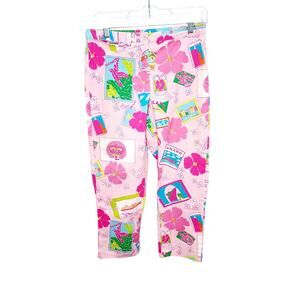 Vintage Lilly Pulitzer White Label Cruise Away Vacation Cropped Pants Size 6